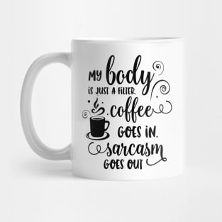 Coffee Goes In, Sarcasm Comes Out Mug